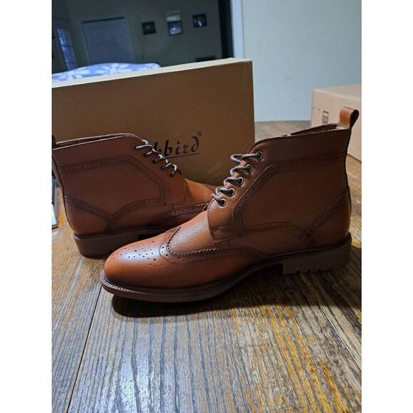 New Mens 11.5 Arkbird Brown Leather Dress Oxford Chukka Ankke Boots NWT main image 4